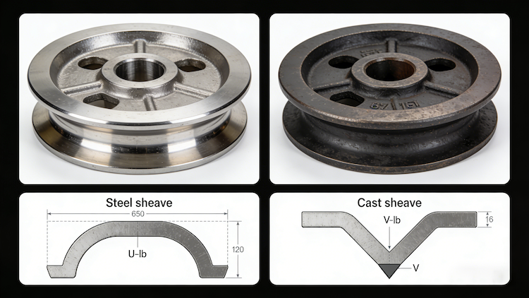steel vs cast iron crane sheaves comparison steel vs cast iron crane sheaves comparison